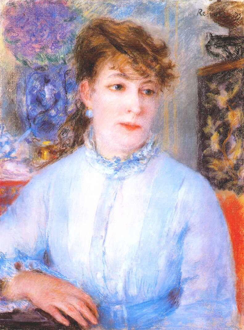 Portrait of a Woman (1877) - Pierre-Auguste Renoir Tablo