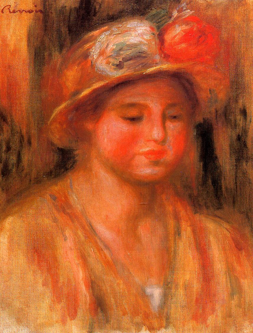 Portrait of a Woman (1912) - Pierre-Auguste Renoir Tablo