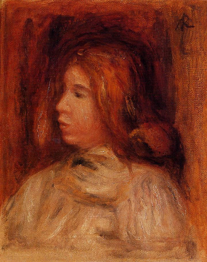Portrait of a Young Girl - Pierre-Auguste Renoir Tablo