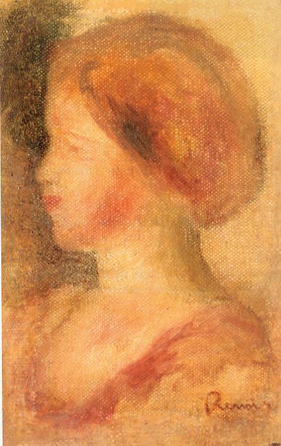 Portrait of a Young Girl (1895) - Pierre-Auguste Renoir Tablo