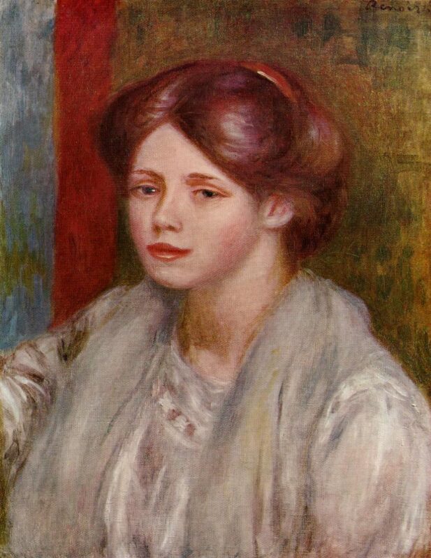 Portrait of a Young Woman (1883) - Pierre-Auguste Renoir Tablo