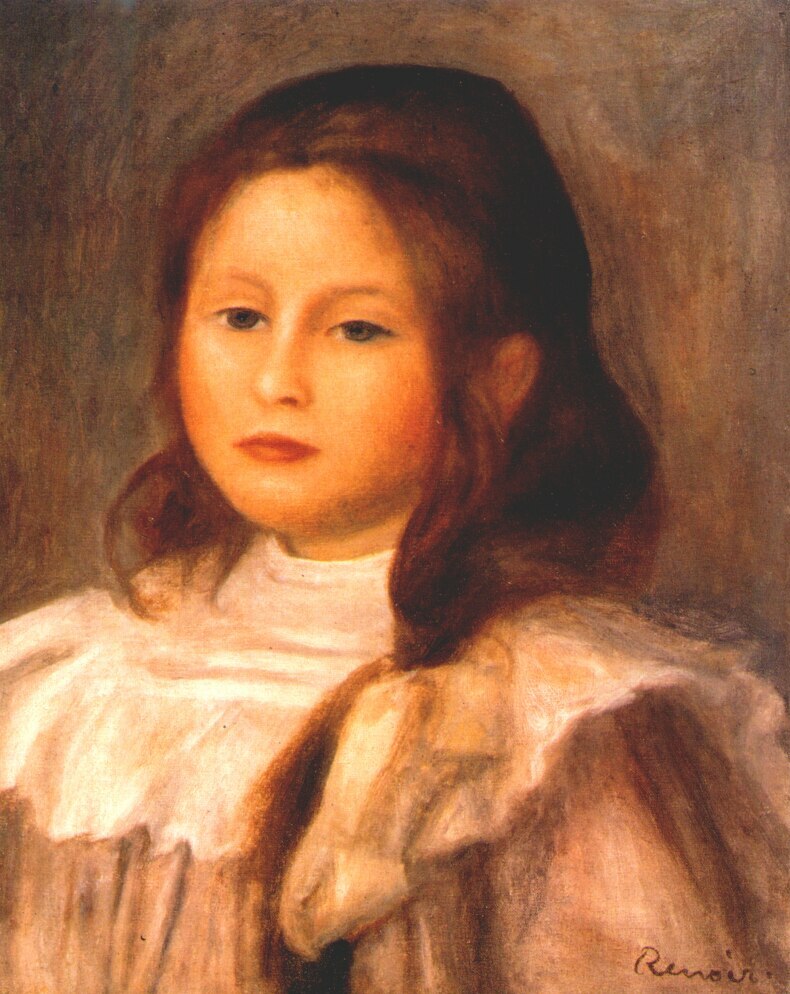 Portrait of a child - Pierre-Auguste Renoir Tablo