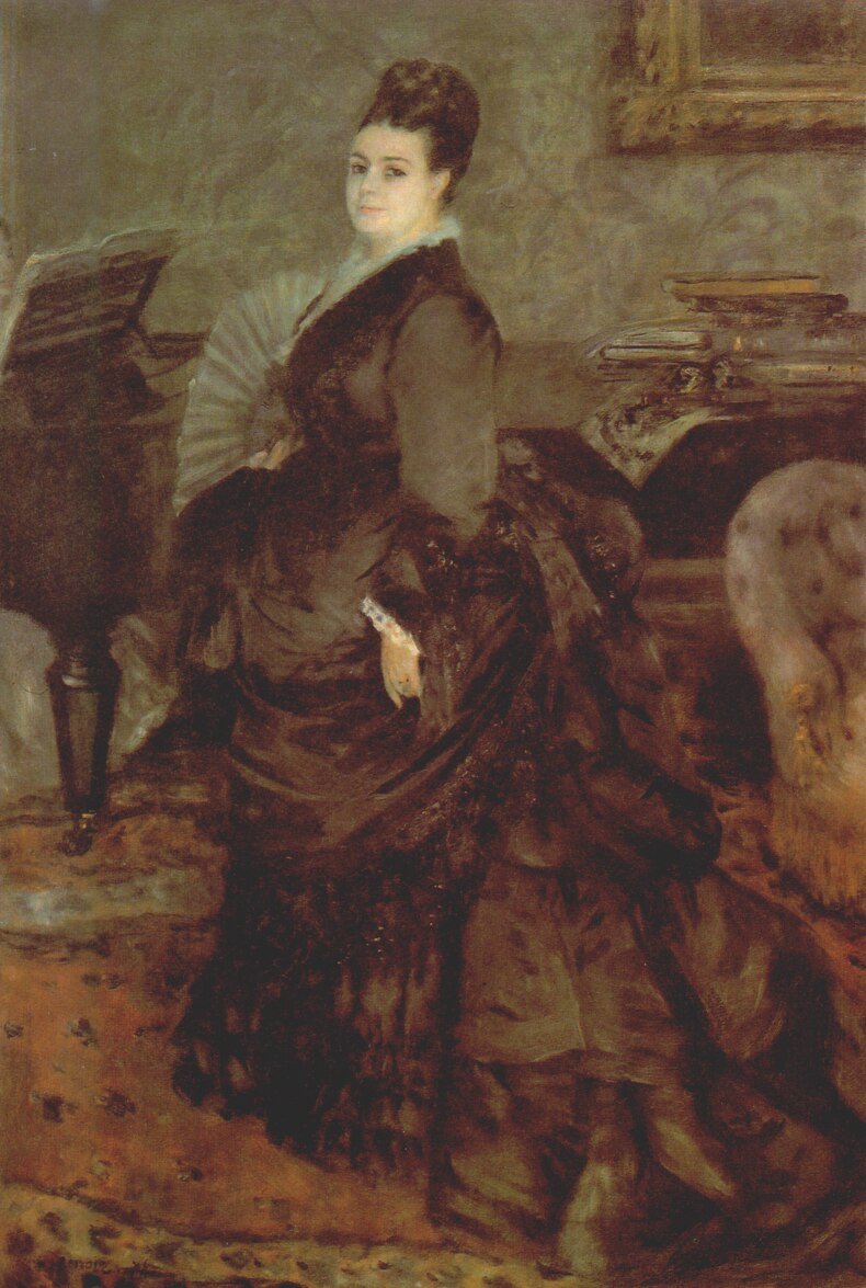 Portrait of a woman (Mme. Georges Hartmann) (1874) – Pierre-Auguste Renoir Tablo
