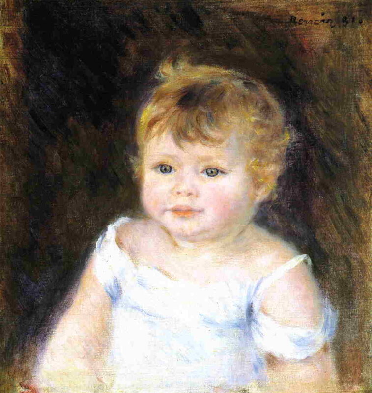 Portrait of an Infant (1881) - Pierre-Auguste Renoir Tablo