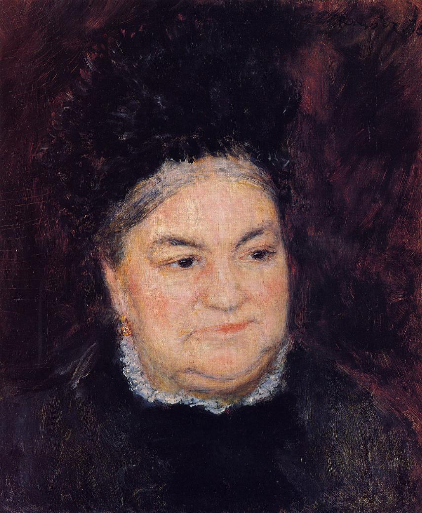 Portrait of an Old Woman (Madame le Coeur) (1878) - Pierre-Auguste Renoir Tablo