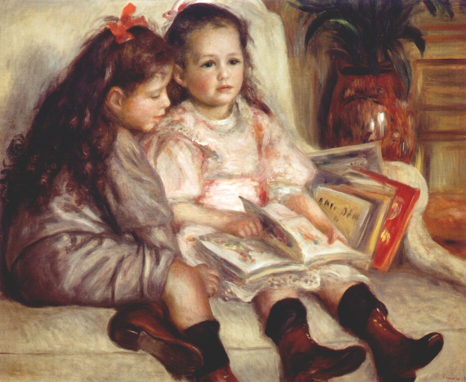 Portraits of Two Children (1895) - Pierre-Auguste Renoir Tablo