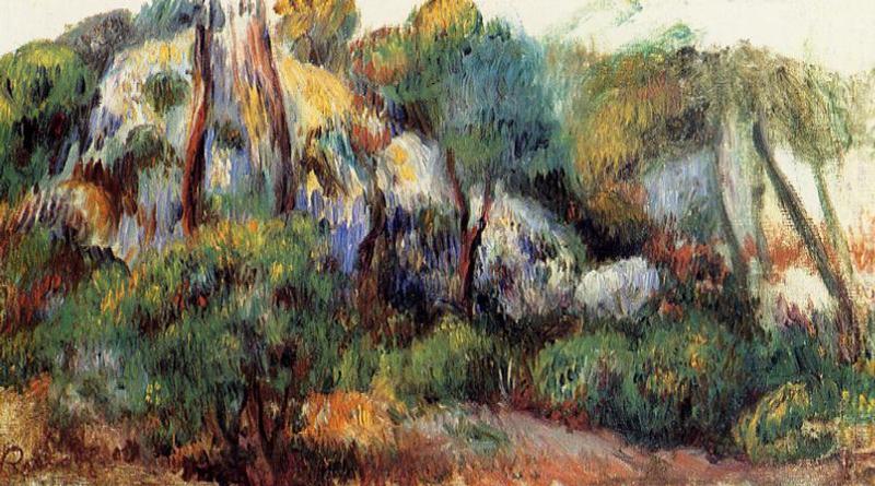 Purple Landscape (1885) - Pierre-Auguste Renoir Tablo
