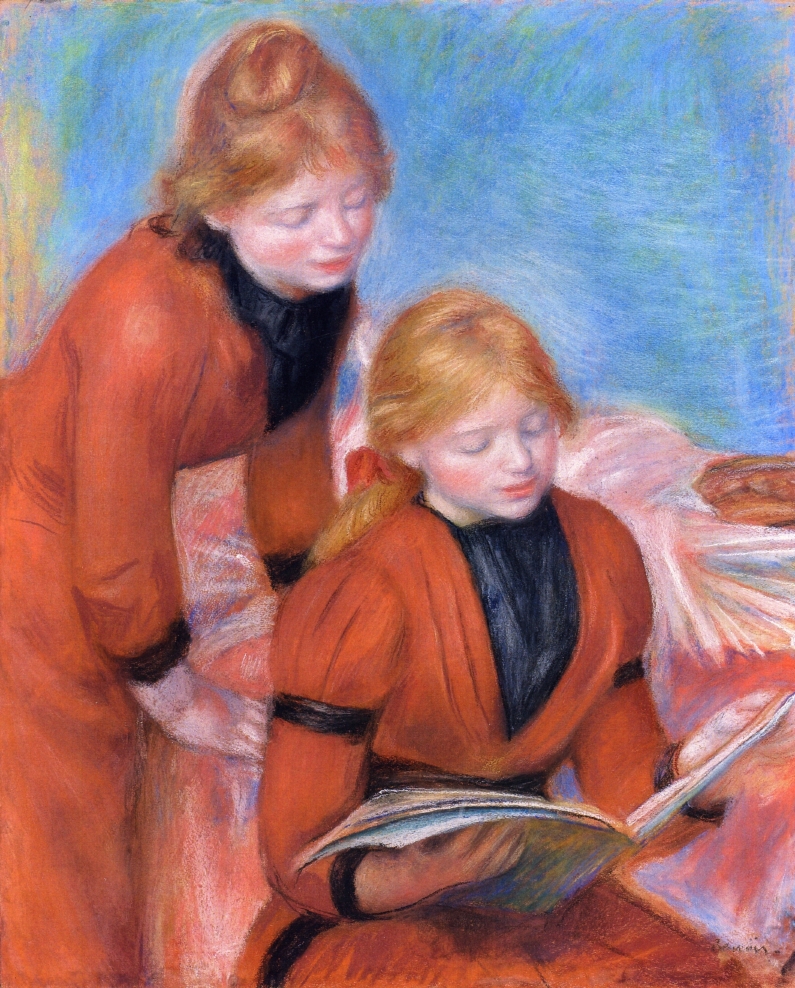 Reading (1889) - Pierre-Auguste Renoir Tablo