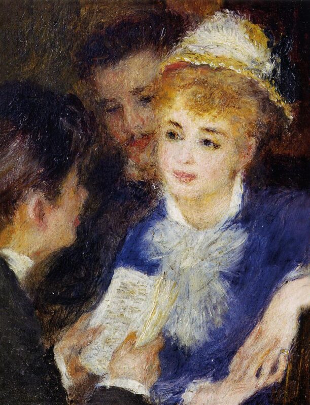 Reading the Part (1874) - Pierre-Auguste Renoir Tablo