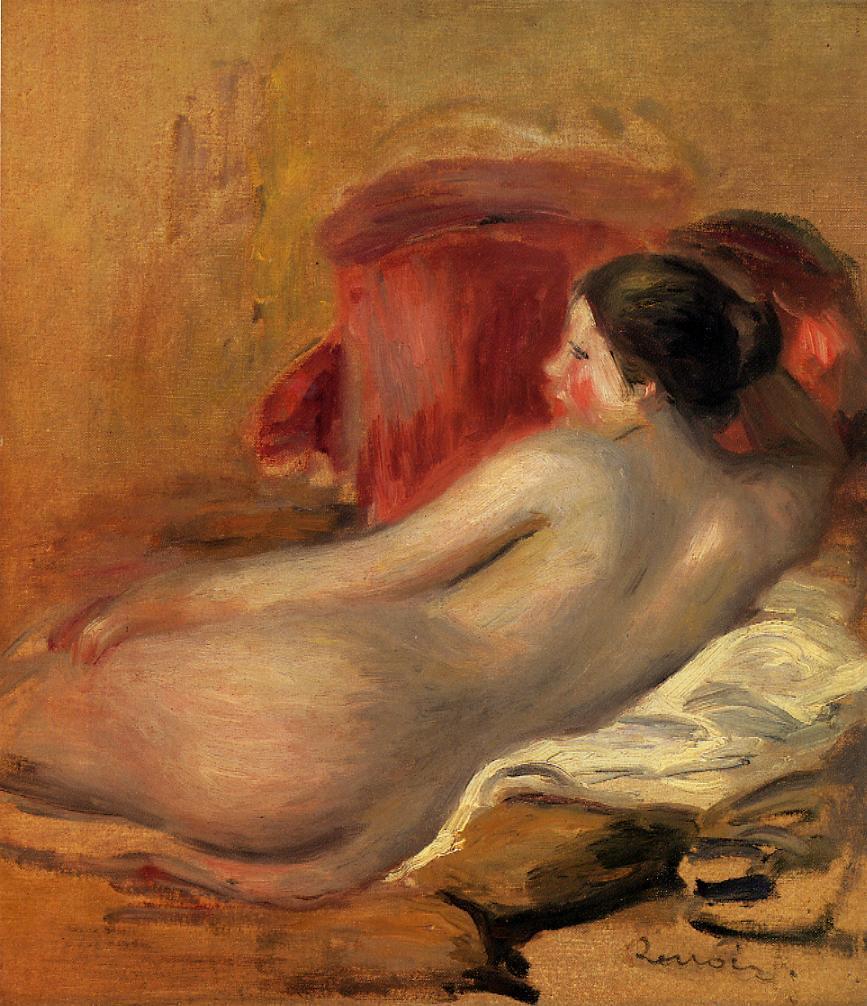 Reclining Model (1906) - Pierre-Auguste Renoir Tablo