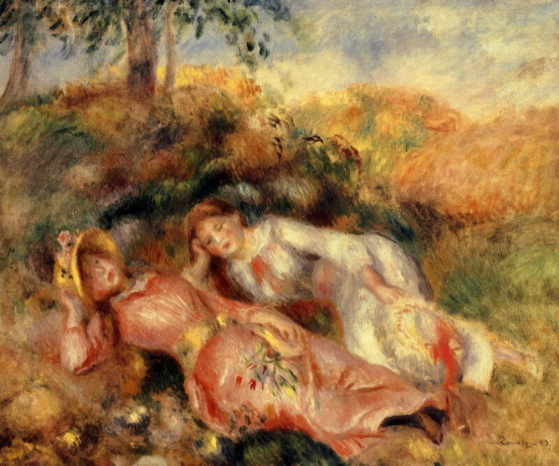 Reclining Women (1893) - Pierre-Auguste Renoir Tablo