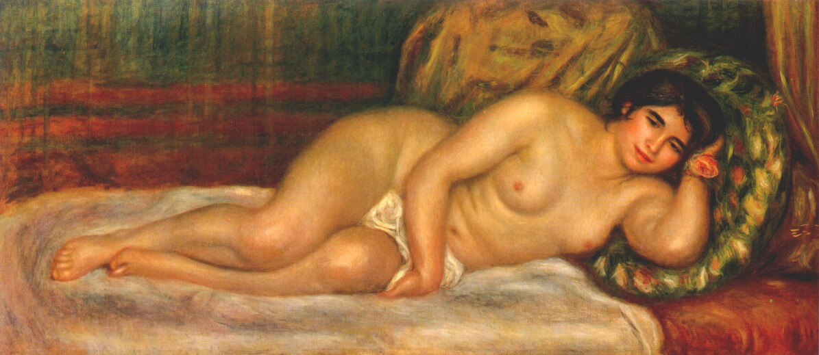 Reclining nude (gabrielle) (1903) - Pierre-Auguste Renoir Tablo