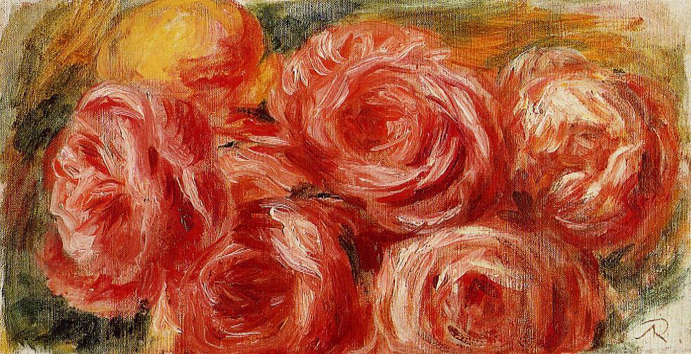 Red Roses - Pierre-Auguste Renoir Tablo
