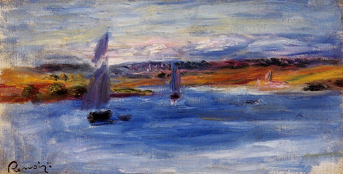 Sailboats (1885) - Pierre-Auguste Renoir Tablo