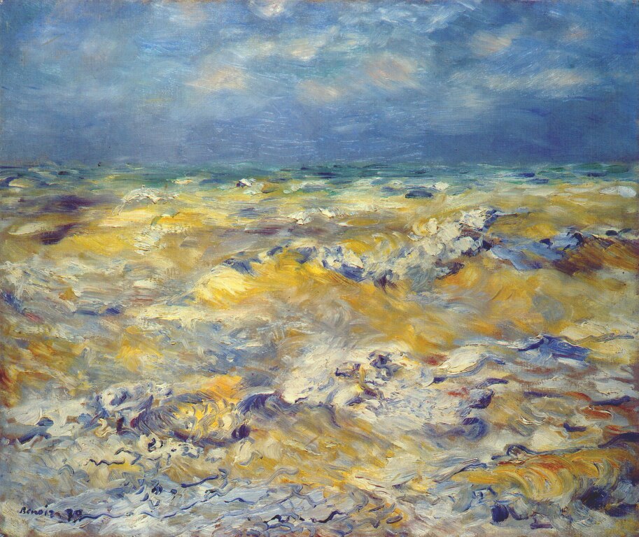 Seascape near berneval (1879) - Pierre-Auguste Renoir Tablo