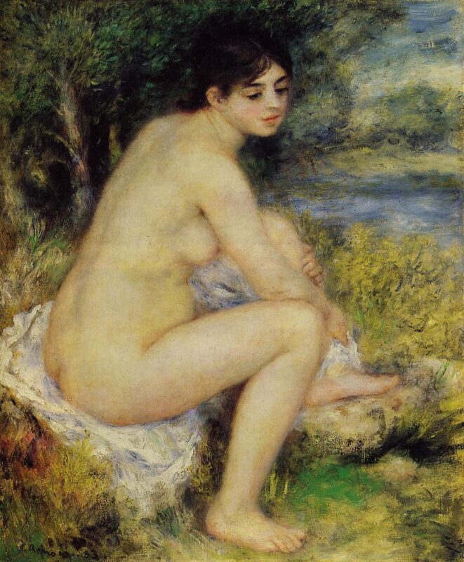 Seated Bather (1883) – Pierre-Auguste Renoir Tablo