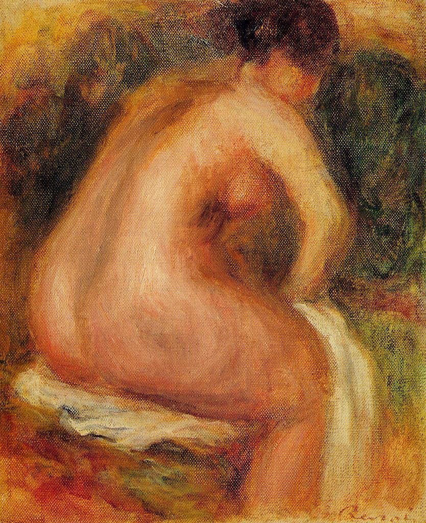 Seated Female Nude (1910) – Pierre-Auguste Renoir Tablo
