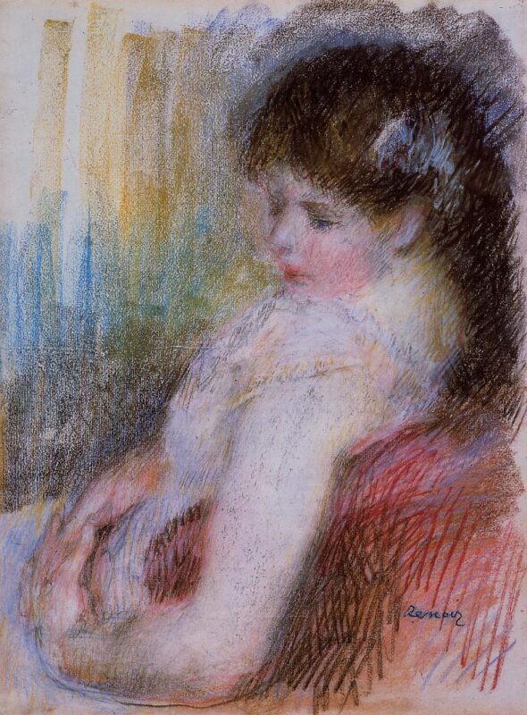 Seated Woman (1879) - Pierre-Auguste Renoir Tablo