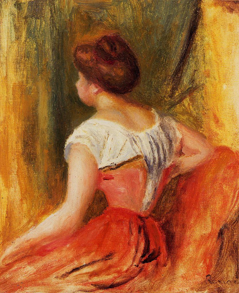 Seated Young Woman (1896) – Pierre-Auguste Renoir Tablo