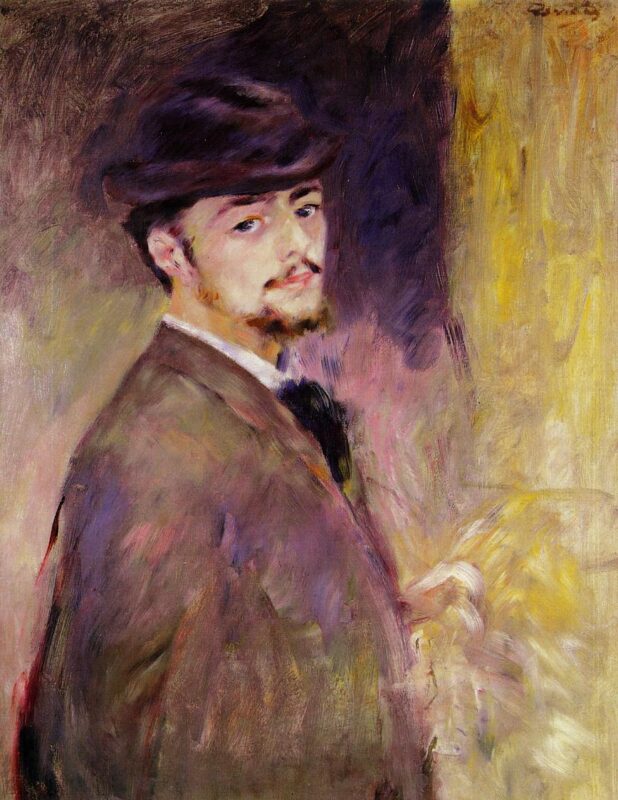 Self Portrait at the Age of Thirty Five (1876) - Pierre-Auguste Renoir Tablo
