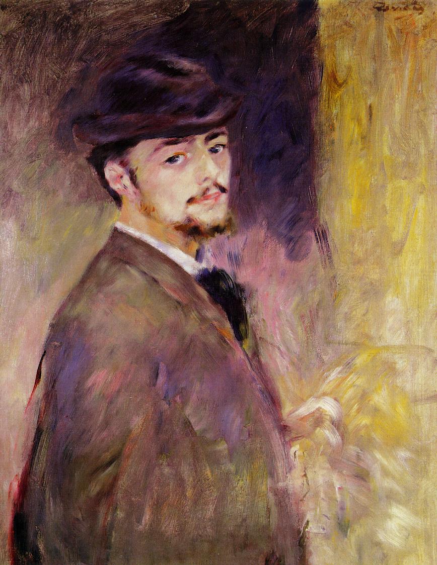Self Portrait at the Age of Thirty Five (1876) - Pierre-Auguste Renoir Tablo
