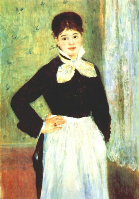 Serving Girl from Duval's Restaurant (1874) - Pierre-Auguste Renoir Tablo