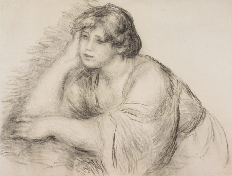 Sitting Girl (1910) - Pierre-Auguste Renoir Tablo