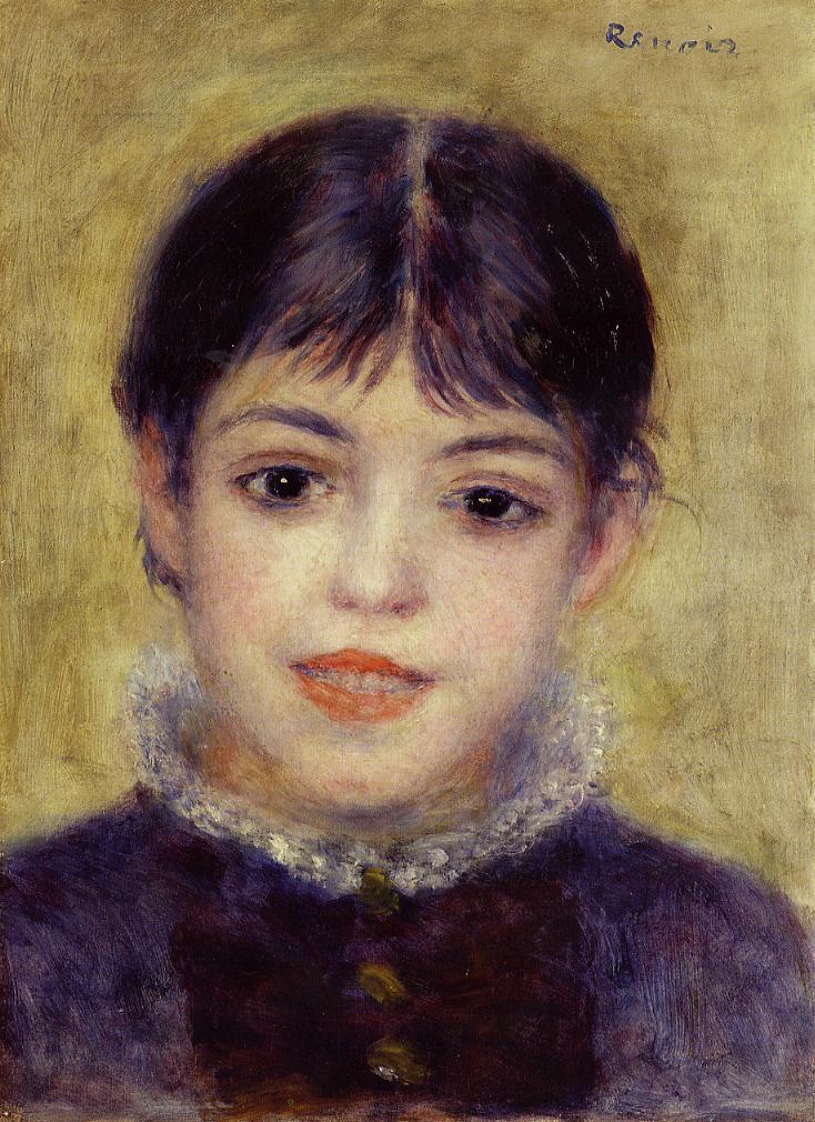 Smiling Young Girl (1878) - Pierre-Auguste Renoir Tablo