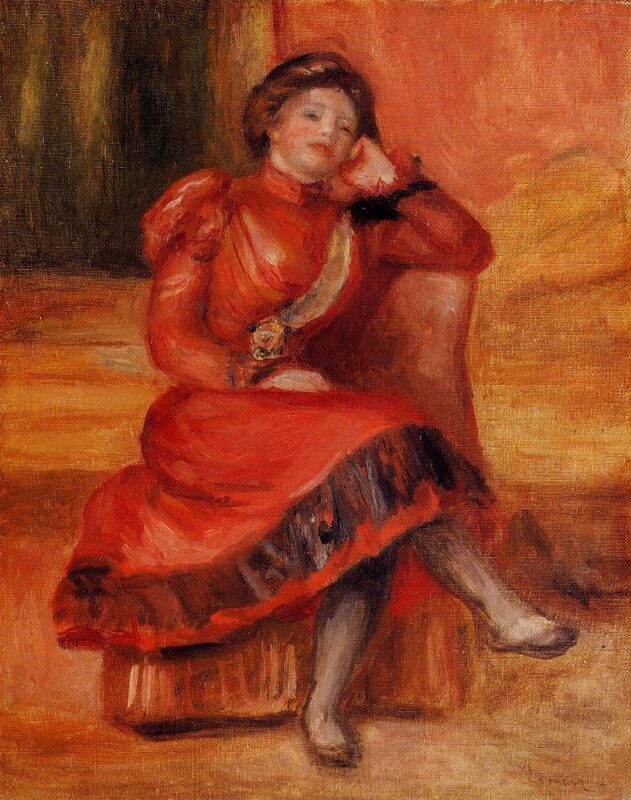 Spanish Dancer in a Red Dress (1896) – Pierre-Auguste Renoir Tablo