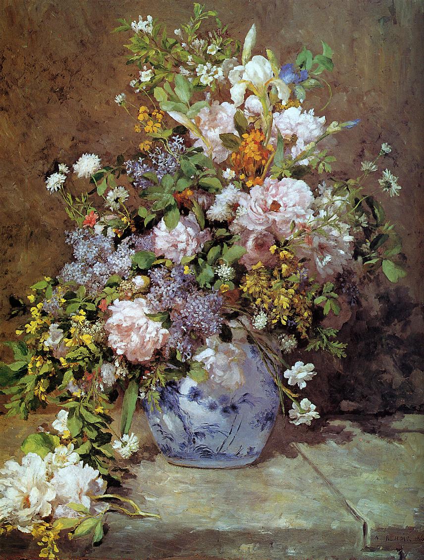 Spring Bouquet (1866) - Pierre-Auguste Renoir Tablo
