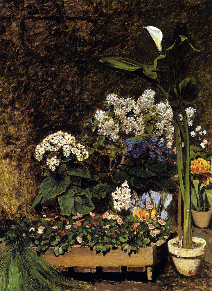 Spring Flowers (1864) - Pierre-Auguste Renoir Tablo
