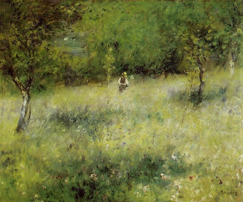Spring at Catou (1872) - Pierre-Auguste Renoir Tablo