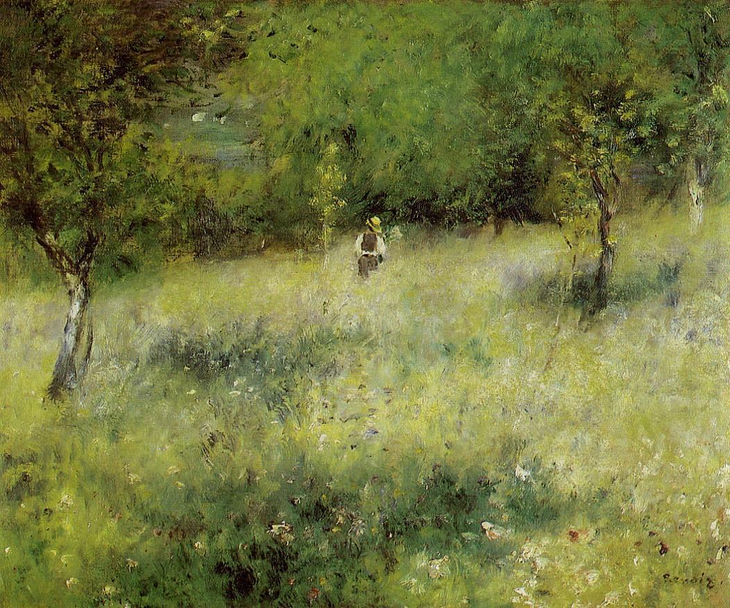 Spring at Catou (1872) - Pierre-Auguste Renoir Tablo