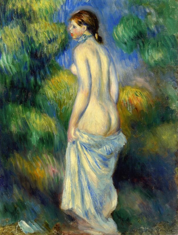 Standing Nude (1889) - Pierre-Auguste Renoir Tablo
