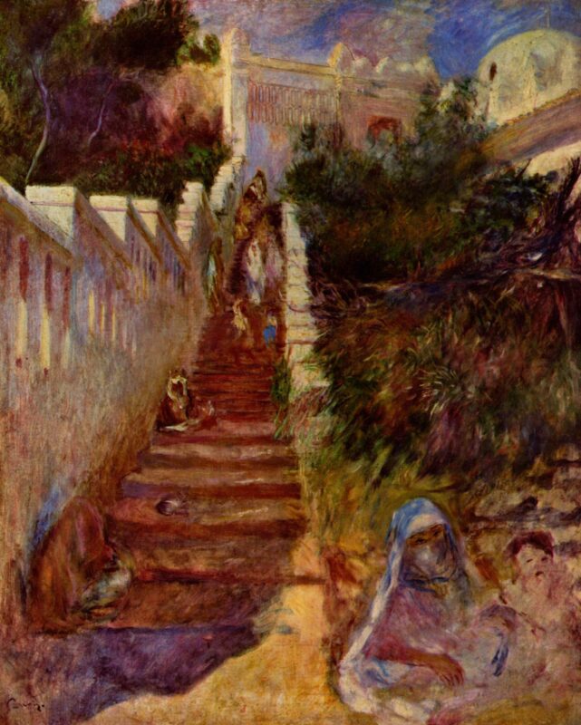 Steps in Algiers (1882) - Pierre-Auguste Renoir Tablo