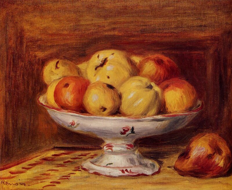 Still Life with Apples and Pears (1903) - Pierre-Auguste Renoir Tablo
