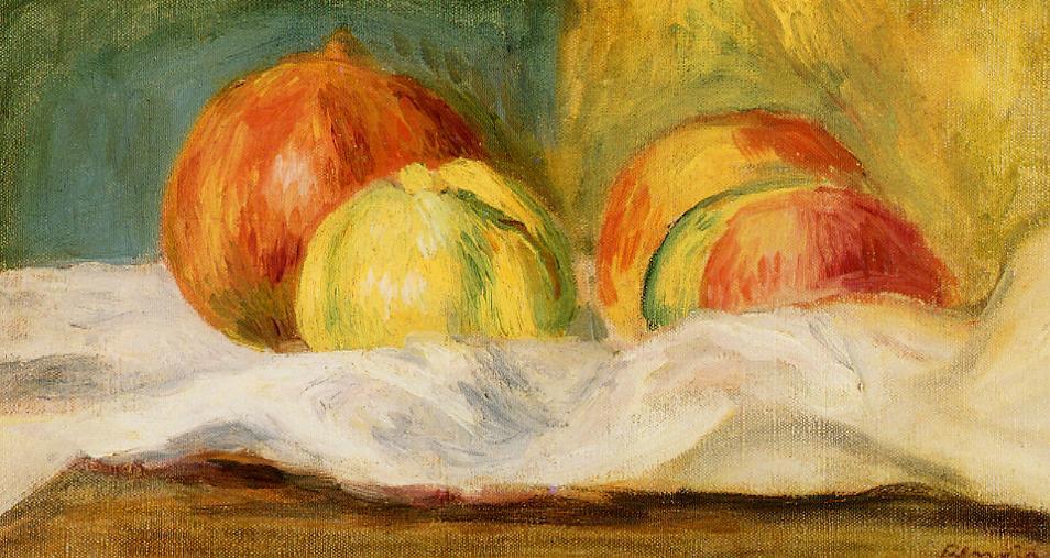 Still Life with Apples and Pomegranates (1901) - Pierre-Auguste Renoir Tablo