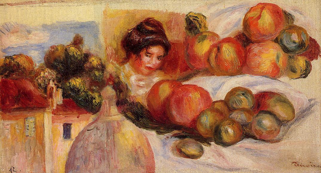 Still Life with Fruit - Pierre-Auguste Renoir Tablo