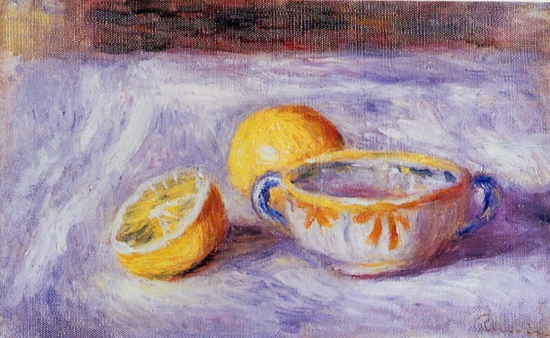 Still Life with Lemons - Pierre-Auguste Renoir Tablo