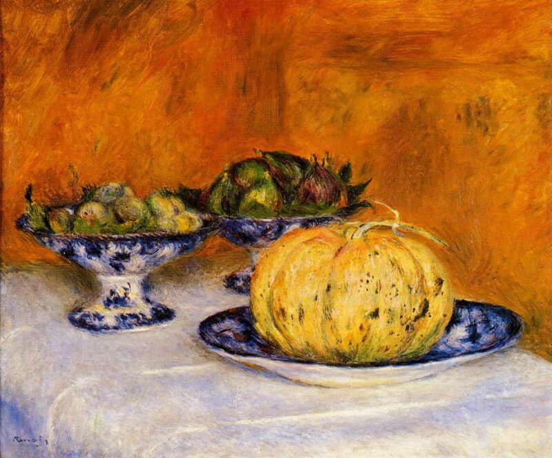Still Life with Melon (1882) - Pierre-Auguste Renoir Tablo