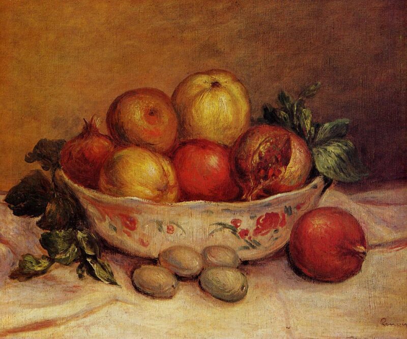 Still Life with Pomegranates (1893) - Pierre-Auguste Renoir Tablo
