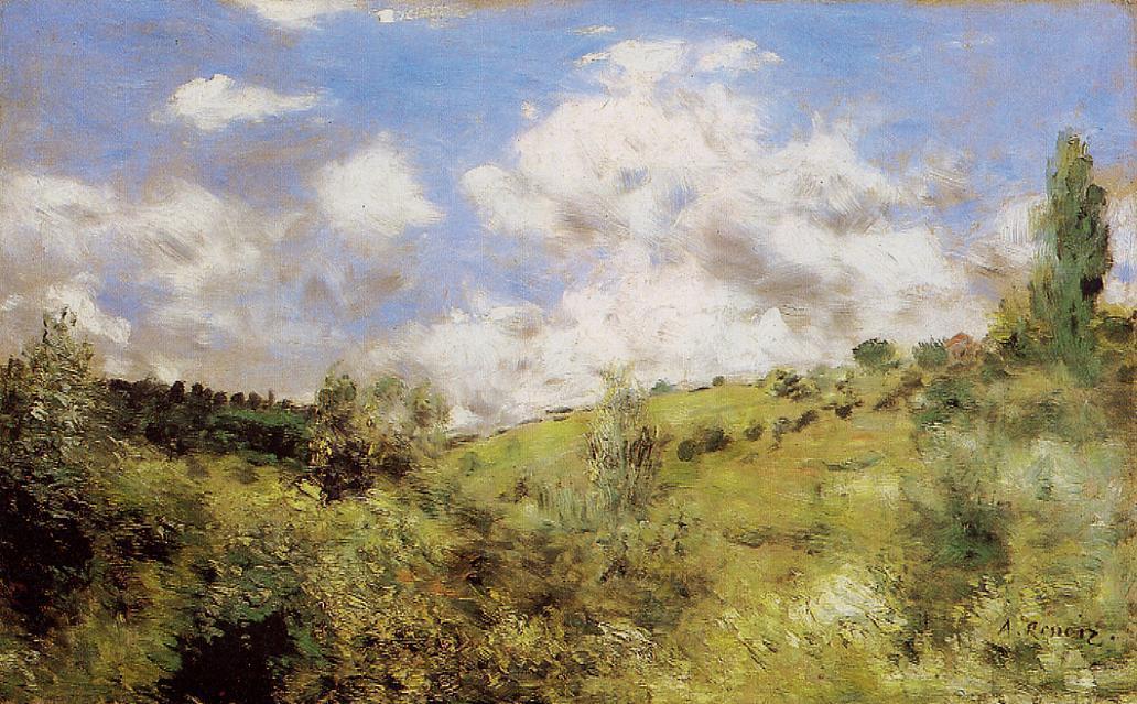 Strong Wind (Gust of Wind) (1872) - Pierre-Auguste Renoir Tablo