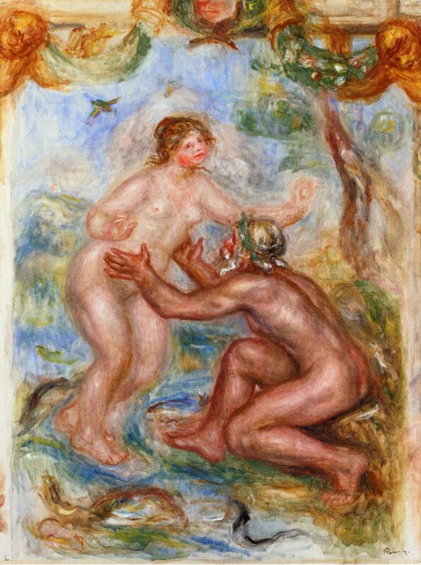 Study for The Saone Embraced by the Rhone (1915) - Pierre-Auguste Renoir Tablo