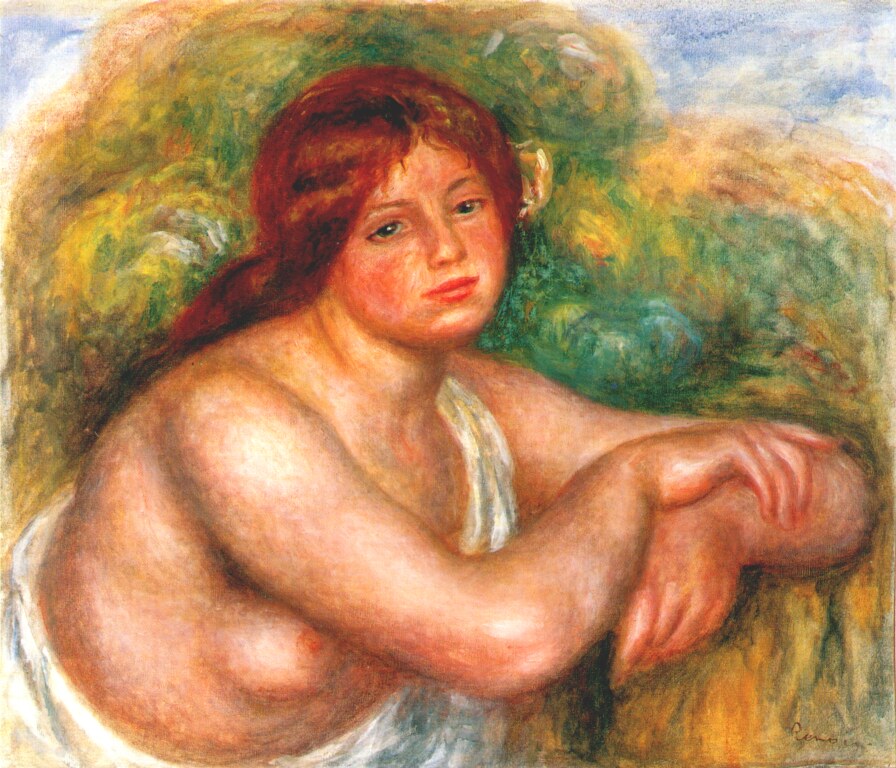 Study of a Nude (1910) - Pierre-Auguste Renoir Tablo