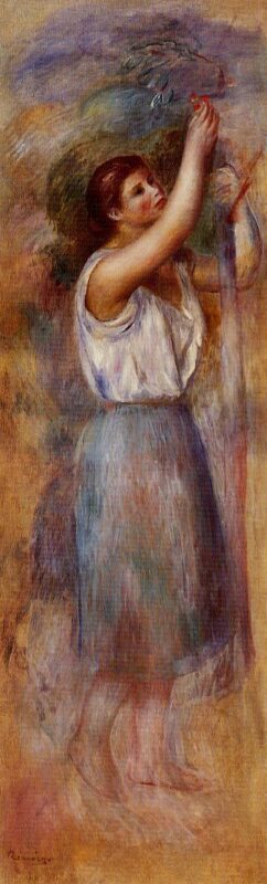 Study of a Woman (1890) - Pierre-Auguste Renoir Tablo