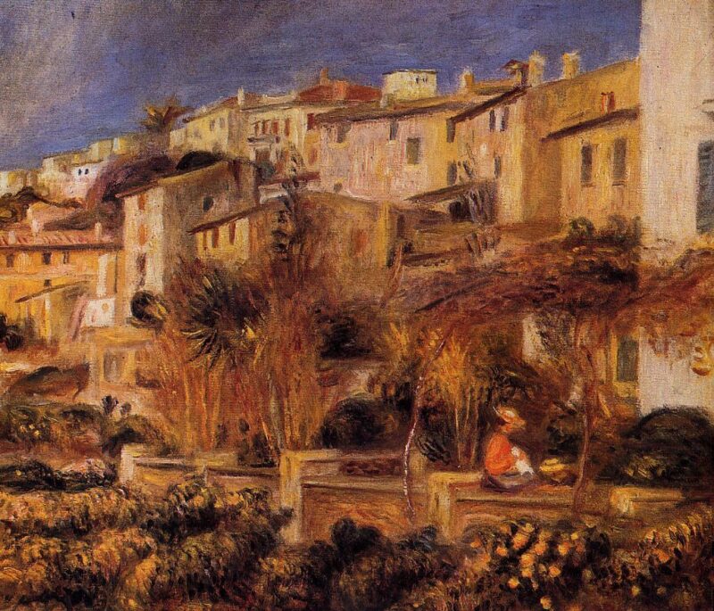Terraces at Cagnes (1905) - Pierre-Auguste Renoir Tablo