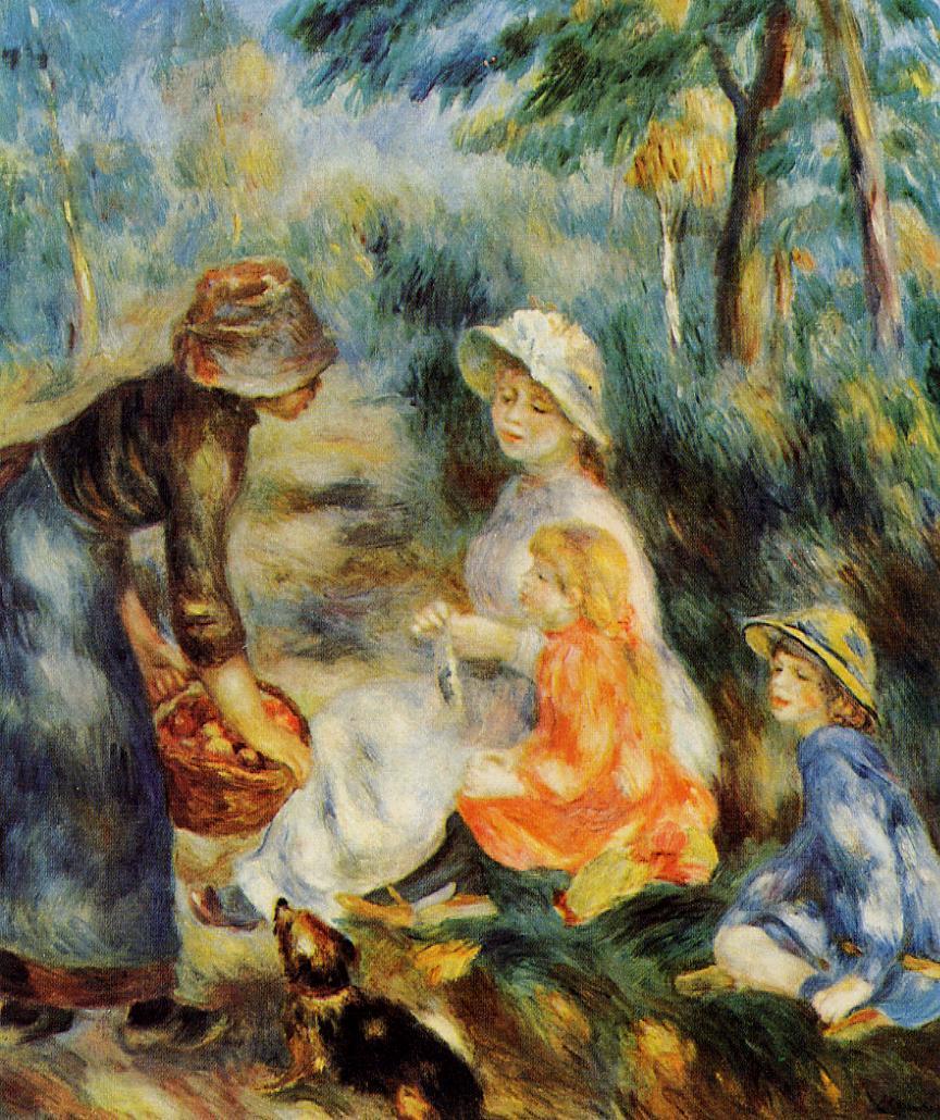 The Apple Seller (1890) - Pierre-Auguste Renoir Tablo