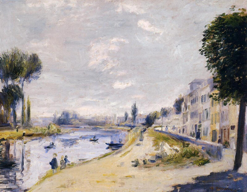 The Banks of the Seine (1875) - Pierre-Auguste Renoir Tablo