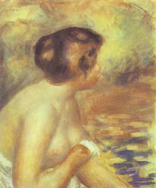 The Bather - Pierre-Auguste Renoir Tablo