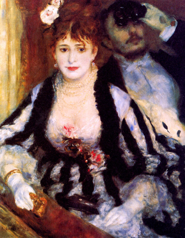 The Box (1874) - Pierre-Auguste Renoir Tablo
